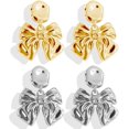 thumbnail image 1 of Pendientes de lazo dorados para mujer, pendientes de lazo de moda, bonitos pendientes con lazo, joyería de lazo, regalos para niñas adolescentes, 1 of 4