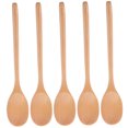thumbnail image 5 of FOMIYES Long Handle Kitchen Spoons Beige Wood 5Pcs 9In, 5 of 8