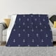 thumbnail image 1 of Fotbe Anchors Heart Blue Manta de Franela con Estampado, Manta Ultrasuave para Cama, Sofá, Auto, Hipoalergénica y Antibolitas-50"x40", 1 of 6