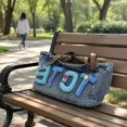 thumbnail image 1 of Bolso bandolera vaquero, bolso tote informal para trabajo, compras, eventos, desplazamientos diarios y viajes. Azul claro, 1 of 10