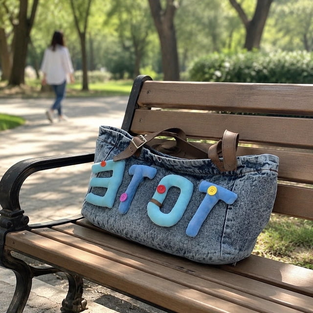 Bolso bandolera vaquero, bolso tote informal para trabajo, compras, eventos, desplazamientos diarios y viajes. Azul claro