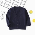 thumbnail image 2 of Gibobby Sweater Baby Boys Girls Button-Up Cardigan Crew Neck Long Sleeve 12 Months 2t 3t 4t Toddler Knit Sweater(3-4 Years,Navy), 2 of 6
