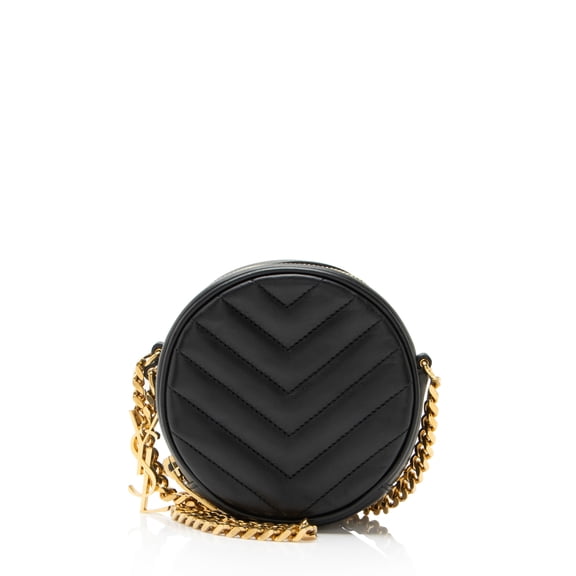 Pre-Owned Saint Laurent Matelasse Leather Monogram Bubble Small Crossbody