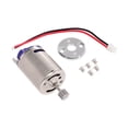 thumbnail image 4 of Motor de coche RC 370 con engranaje de 10 dientes, piezas de vehículo de control remoto con soporte, 27000 RPM Base de plata, 4 of 9