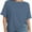 Heather dark blue, variant on Oversized T Shirts for Women Short Sleeve Loose Fit Crewneck Summer Tops Casual Basic Rolled Sleeves Tee Shirt
