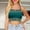 Green, variant on SNKSDGM Female High Neck Tank Tops for Women Ribbed Women's Solid Color Lace Crop Top Xxl