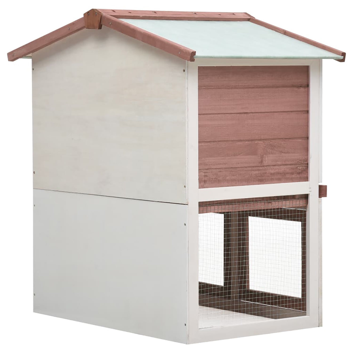 Pefilos 37" Wooden Rabbit Hutch with Run, 2 Story Large Bunny Cage 3 Doors Coop for Indoor or Outdoor, Brown Pefilos 37" Wooden Rabbit Hutch with Run, 2 Story Large Bunny Cage 3 Doors Coop for Indoor or Outdoor, Brown