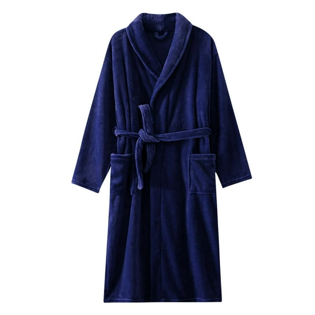Womens Fashion Robe Bathrobe Lengthening Keep Warm Lapel Same Style For Men And Women Long Sleeve