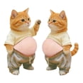 thumbnail image 1 of 2Pcs 3D Cat Belly Sticker,Cute Cartoon Soft Silicone Anti-Collision Sticker,Cat Wearing Clothes with Pink Belly Decals for Phone, Scrapbooks, Planner, Computer and Laptops, 1 of 7