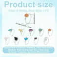 thumbnail image 3 of 10 anillos de 10 estilos con piedras preciosas, anillos de alambre de cobre envueltos, anillos irregulares de gemas coloridas para mujeres, 3 of 9
