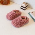 thumbnail image 5 of Quealent Baby House Slippers Toddlers Infants Fuzzy Slippers 0-18 Months Boys Girls Cozy Fleece Shoes with Heel Strap Red for Size 8, 5 of 7
