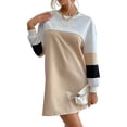 thumbnail image 3 of Vestido sudadera holgado, vestido sudadera holgado Collision para mujer, vestido holgado de manga larga, cuello redondo, vestido informal de manga larga, eficiencia óptima, 3 of 6