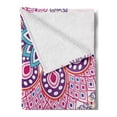thumbnail image 2 of Mandala Soft Flannel Fleece Throw Blanket, Ornamental Boho Style Print, Cozy Plush for Indoor and Outdoor Use, 50" x 70", Pale Pink Purple, by Ambesonne, 2 of 5