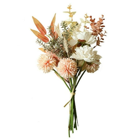 JINGT 12 Pcs Autumn Mixed Bouquet Peony Bulbous Chrysanthemum Simulation Flower JINGT 12 Pcs Autumn Mixed Bouquet Peony Bulbous Chrysanthemum Simulation Flower Features: *100% brand new and high quality. *Type: Artificial Peony Bulbous Chrysanthemum Silk Flowers *Material: Silk flowers and plastic stem and Plastic hose Specifications: *Size: Total length 42cm *Weight:100g / 1 pc *Quantity: 3 Bulbous Chrysanthemum heads  2 Peony heads  and Eucalyptus Leaf Rosemary Leaf and Decorative leaf *A combination of 2 types flowers and 5 types leaves *Totle: 12 pcs branches *Color: 1 style Package Contents: 1 x Bouquets artificial peony Note: 1  The real color of the item may be slightly different from the pictures shown on website caused by many factors such as brightness of your monitor and light brightness. 2  Please allow slight manual measurement deviation for the data.