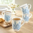 thumbnail image 7 of The Pioneer Woman Agatha 12-Ounce Stoneware Mugs, Blue, Set of 4, 7 of 7