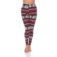 thumbnail image 1 of White Mark Leggings à Imprimé des Fêtes pour Femmes, 1 of 5