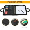 Zippered Black Portfolio Binder, 1 Pack, Handle & Clipboard Organizer