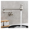 thumbnail image 1 of Brass Rotating Folding Faucet Delicate Double Switch Kitchen Faucet Wall Mounted Cold Water Tap ,Easy to Install, 1 of 7