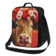 thumbnail image 1 of Disketp White And Red Daisy Cow Bolsa Térmica Estampada para Almuerzo, Lonchera para Hombres y Mujeres Adultos, 1 of 7