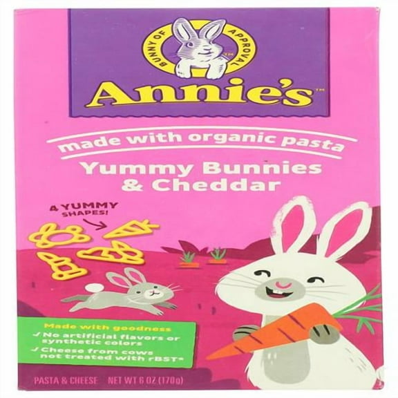 Annies Homegrown, Macaroni And Cheese Bunny Yummy, 6 Ounce - Pack of 2