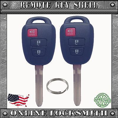 2 New Remote Keys Replacement Case Shell Remote And Buttons For Toyota