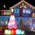 thumbnail image 6 of Festisoul Christmas Inflatable 7ft Blow Up Pink Christmas and 4 Gift Boxes with Built-in LED Lights, Giant Xmas Inflatable Yard Decor for Christmas Holiday Party, 6 of 7