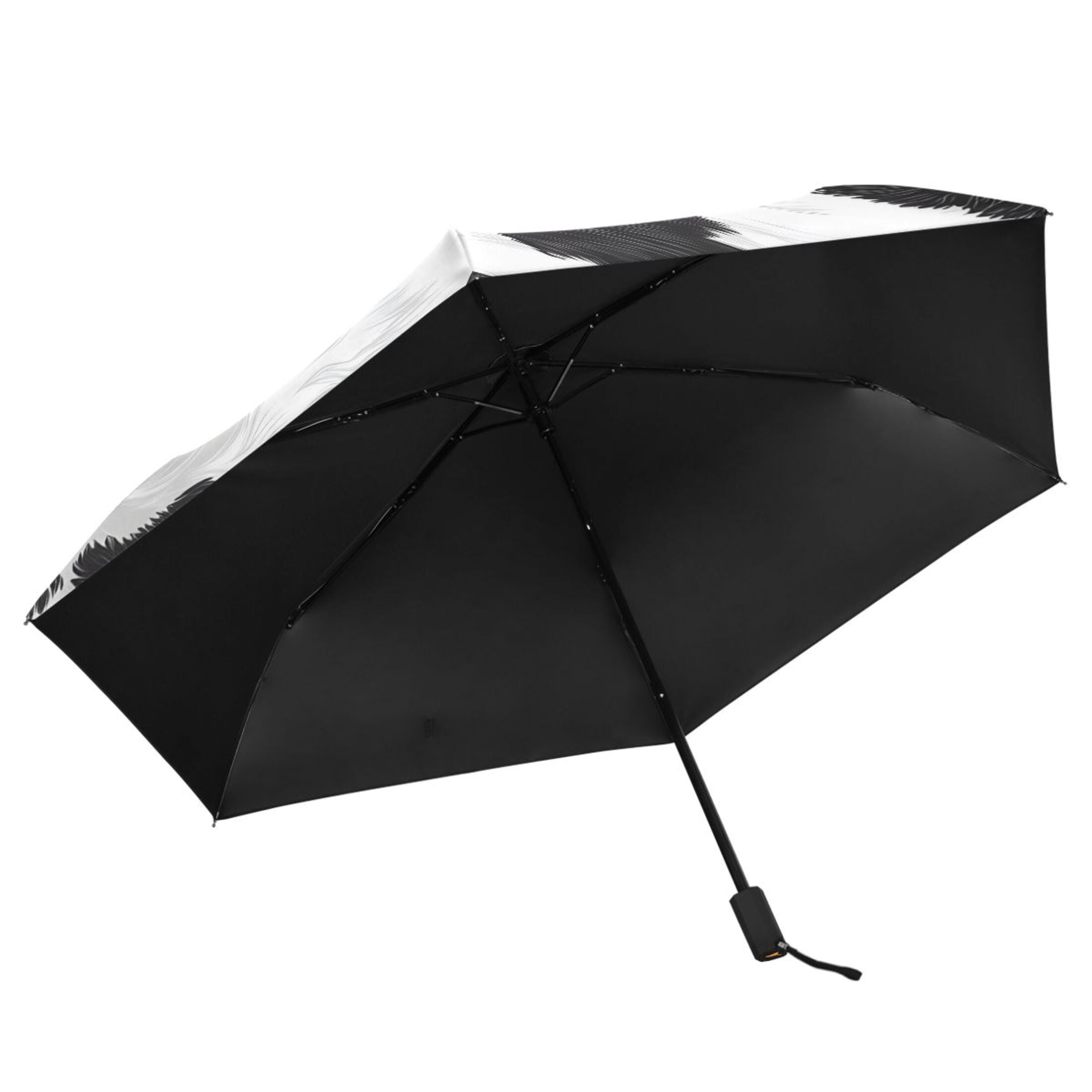 ALAZA Cow Print UPF 50+ Compact Folding Umbrella for Rain Travel Umbrella Packable