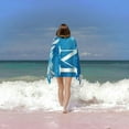 thumbnail image 6 of PHYHOO Lightweight Microfiber Initial Beach Towel med Letter Beach Towels Sand Free Quick Dry Gift for Women Men (Blue Wave M) 30x60in, 6 of 8