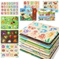 thumbnail image 1 of Puzle de madera para niños pequeños GRINNNIE, paquete de 9, Montessori, de 3 a 5 años, 1 of 9