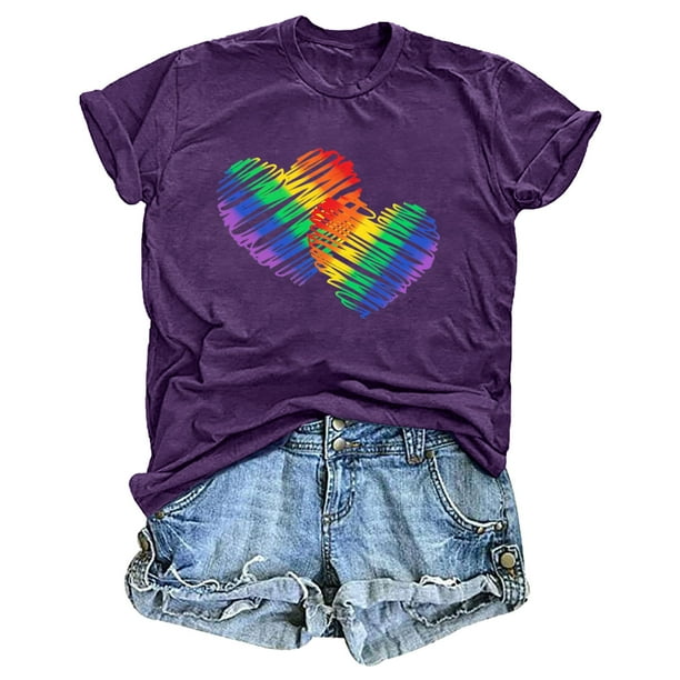 Fiudx Ofertas y Liquidaciones Blusa de Manga Corta con Estampado de Moda para Mujer, Divertida Camiseta con Cuello Redondo