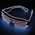 thumbnail image 2 of Neon LED Light Up Shutter EL Wire Glasses Glow Frame Dance Party Nightclub US, 2 of 5