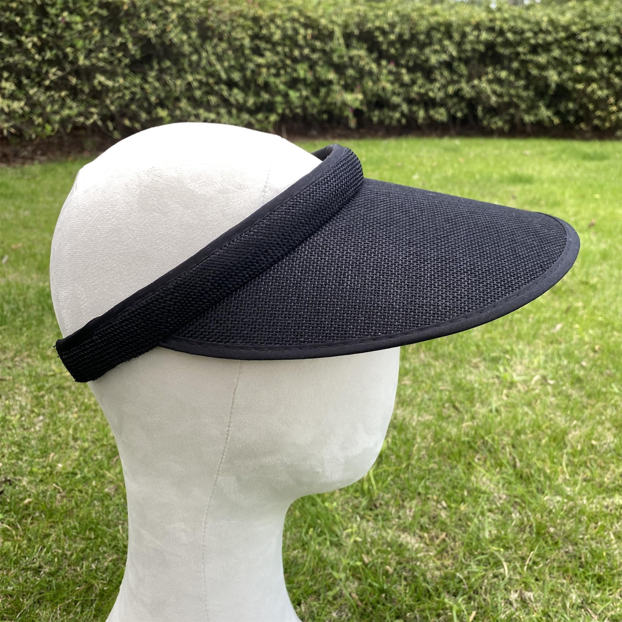 2 Pack Large Wide Brim Sun Visor Hats Adjustable UV Protection Golf Beach Caps 2 Pack Wide Brim Sun Visor Hats Women Men Large Clip-on  main image 2