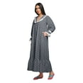 thumbnail image 2 of Moomaya Robe de Nuit Maxi à Manches Longues Imprimée Boutonnée en Coton, 2 of 5