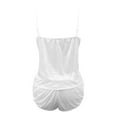 thumbnail image 6 of Spencer 2Pcs Women's Sexy Lingerie Sleepwear Set V Neck Silk Satin Pajamas Cami Shorts Set Nightwear (S, White), 6 of 6