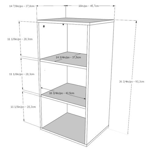 Nexera BLVD 36'' Bookcase