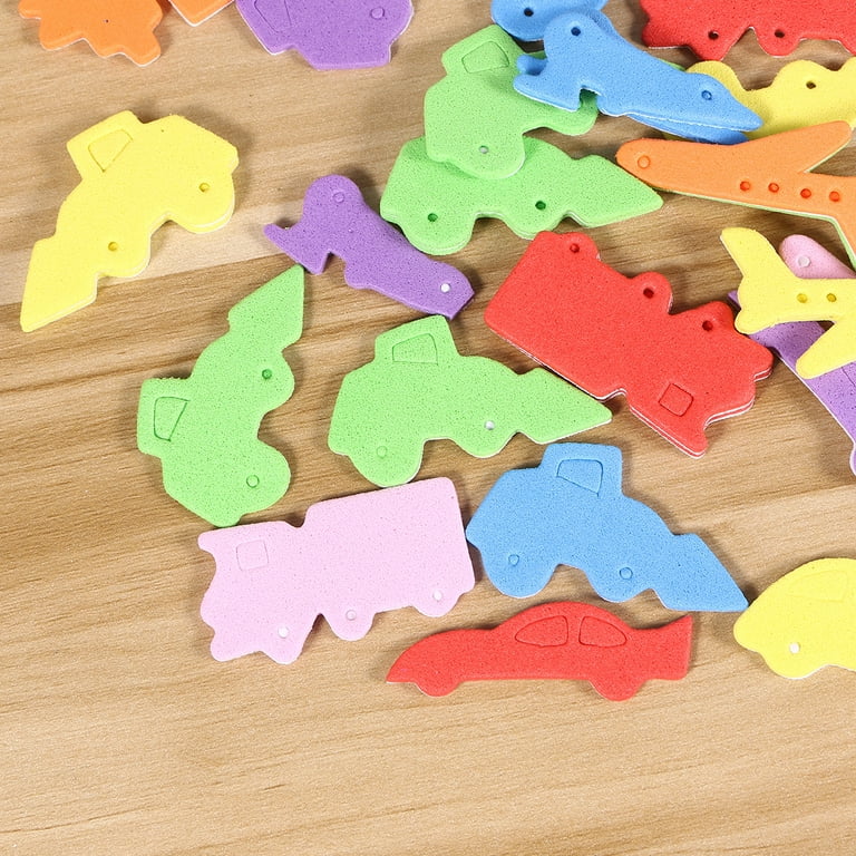 3 Bags Colorful Fish Shape Stickers Self Adhesive Eva Sponge Stickers for Children School DIY, Size: 3.5x3.5cm