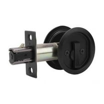 Weslock 00677X2X2 Round Privacy Pocket Door Lock, Black