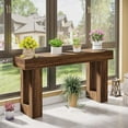 thumbnail image 3 of Tribesigns 63-Inch Long Console Table, Farmhouse Wooden Sofa Table Behind The Couch（Natural), 3 of 7