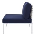 thumbnail image 6 of Lounge Sectional Sofa Chair Table Set, Sunbrella, Aluminum, Metal, Steel, Blue Navy, Modern Contemporary Urban Design, Outdoor Patio Balcony Cafe Bistro Garden Furniture Hotel Hospitality, 6 of 10
