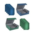 thumbnail image 2 of 2x caja de baraja de cartas coleccionables, caja de tarjetas deportivas, soporte para tarjetas, funda protectora para tarjetas deportivas Azul verde, 2 of 9
