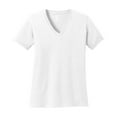 thumbnail image 4 of Port & Company Ladies Core Cotton V-Neck T-Shirt White Large, 4 of 5
