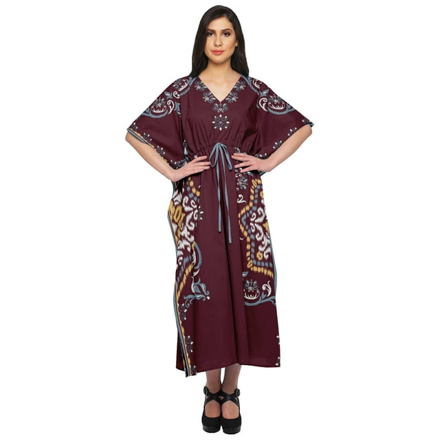 Moomaya Caftan pour Dames Tenue de Détente des Fêtes Robe Maxi Robes Africaines pour Femmes