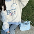 thumbnail image 5 of Sanrio Cinnamoroll Sweater Womens Cartoon Kawaii My Melody Kuromi Jk Girl Knitted Top Coat Sweater Pullovers Girl Plush Gift Y2K, 5 of 26