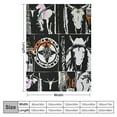 Autua Cowboy Throw Blanket Bull Skull Horse Arrow Print Bed Blanket for