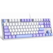 MageGee 75% Mechanical Gaming Keyboard, Blue Switch, LED Blue Backlit, 87 Keys Compact TKL Wired Keyboards