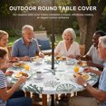 thumbnail image 2 of Round Outdoor Tablecloth with Umbrella Hole and Zipper, Sage Green Coastal Fitted Table Cover with Elastic Edge for 45-54 Inch, Summer Beach Starfish Coral Nautical Waterproof Patio Tablecoths, 2 of 9