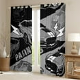 thumbnail image 2 of Black Grey Race Car 30%-50% Blackout Curtains Sports Car Curtains & Drapes Bedroom Decor Racing Car Window Curtains Cool Race Cars Gaming Window Treatments, 2 of 6