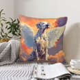 thumbnail image 6 of Zufioo Colorful Cloud Spotted Dog Print Velvet Border Throw Pillow Cover, Zipper Throw Pillow Protector for Cushions Sofa Bedroom Home Decorations-16"x16", 6 of 8