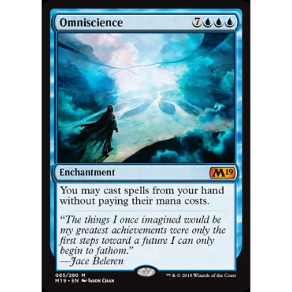 Magic the Gathering - Magic 2019 Core Set - Omniscience Near Mint