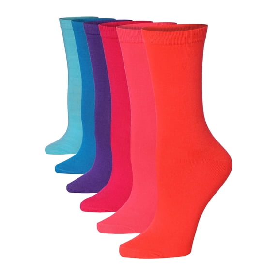 Tipi Toe Womens 6 Pairs Lightweight Crazy Colorful Patterned Funny Socks